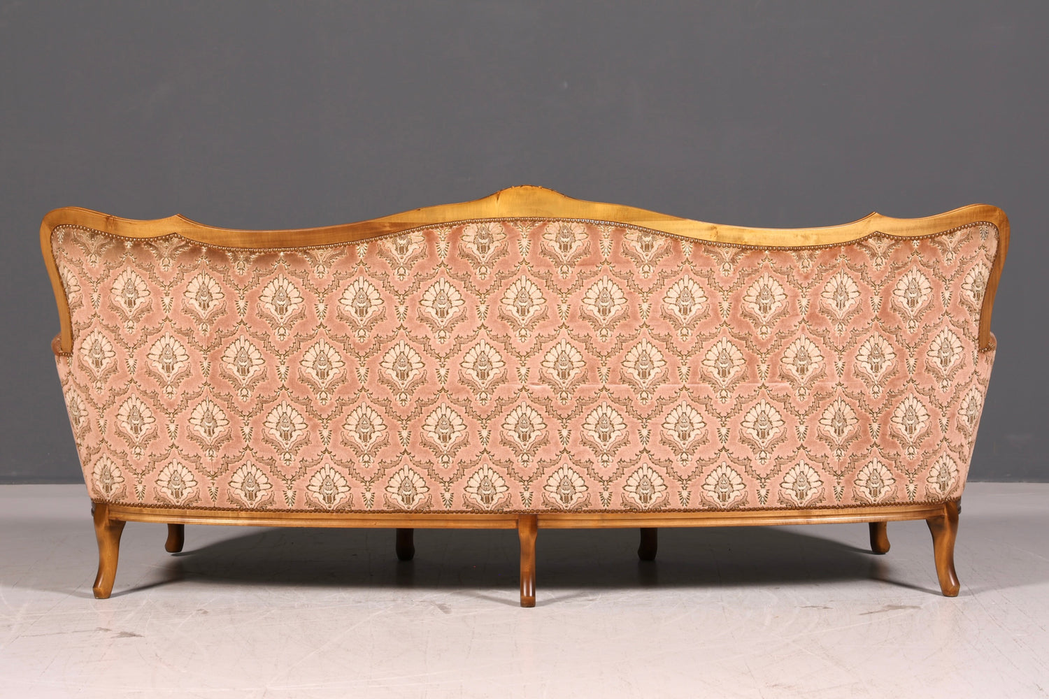 Wunderschönes Chippendale Sofa Barock Stil Couch Samt Stoff 3 Sitzer Antik Vintage