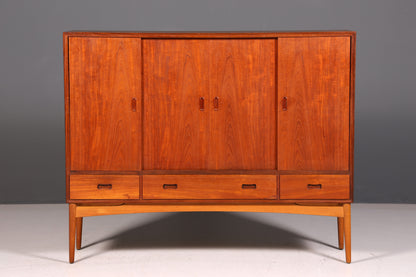 Wunderschönes Mid Century Highboard Vintage Schrank Retro Sideboard Danish Design Teak Holz Kommode