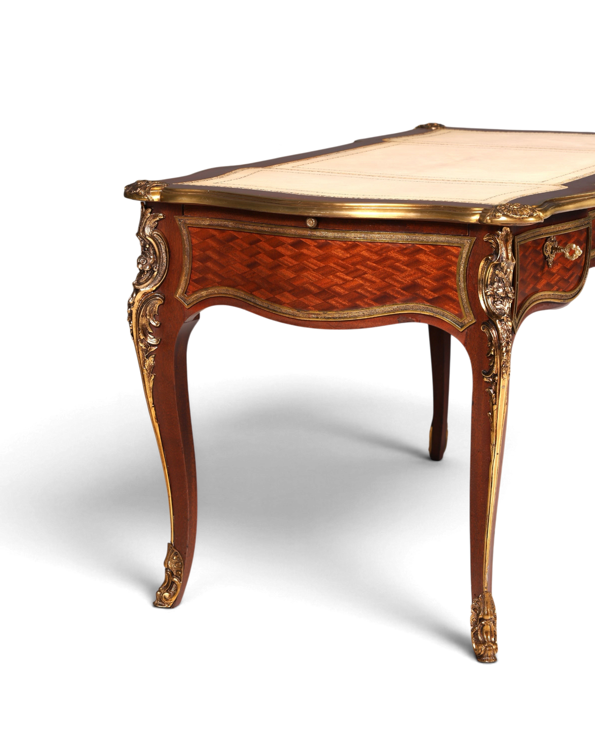 G078 Finish - Louis XV Barock Schreibtisch usw. Messing Zarge, Preis muss ich noch recherchieren