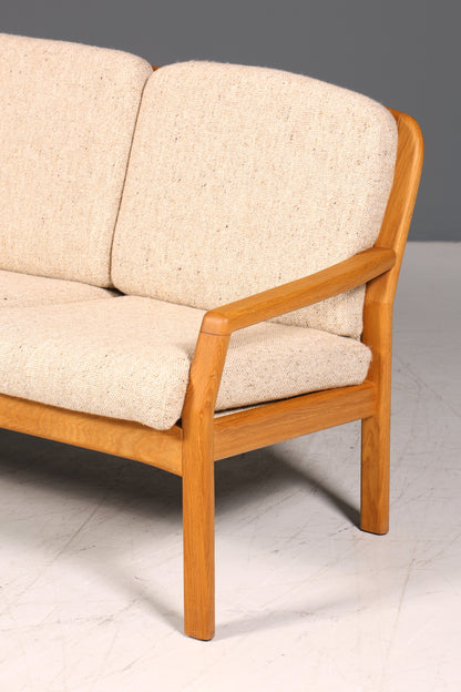 Wunderschönes Original Dyrlund Sofa Mid Century Couch echt Holz 3- Sitzer Canapé