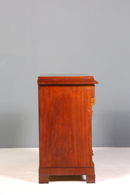 Wunderschöne Gründerzeit Kommode Louis Philippe Nussbaum Schubladen Kommode Sideboard um 1880