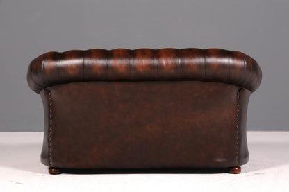 Beautiful Original Chesterfield Centurion 2-Seater Couch Real Leather Sofa English UK Leather Sofa Antique
