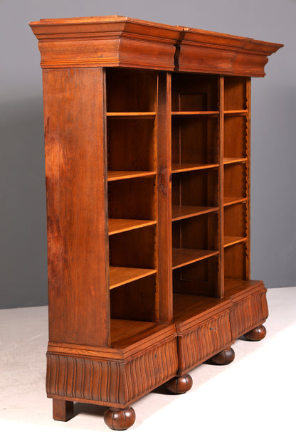 Traumhaftes Jugendstil Bücherregal Regal Gründerzeit um 1900 Antik Buchablage Eiche