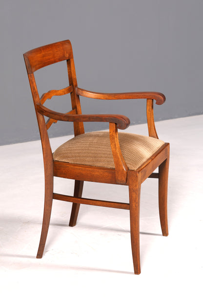 Wunderschöner Art Deco Armlehnstuhl um 1930 Nussbaum Sekretär Stuhl Antik Küchenstuhl Esszimmer Stuhl
