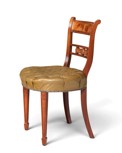Wunderschöner Chesterfield Stuhl Anno Dom Sekretär Stuhl Englisch echt Leder Küchenstuhl 4 von 4