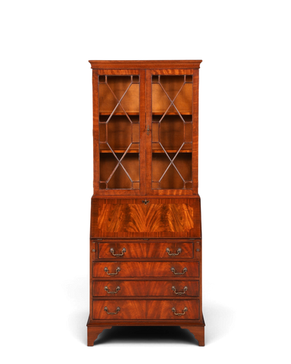 G394 Finish cm Wunderschöner Englischer Sekretär Büro Aufsatzsekretär Antik 60S Vitrinen Schrank UK (Kopie)