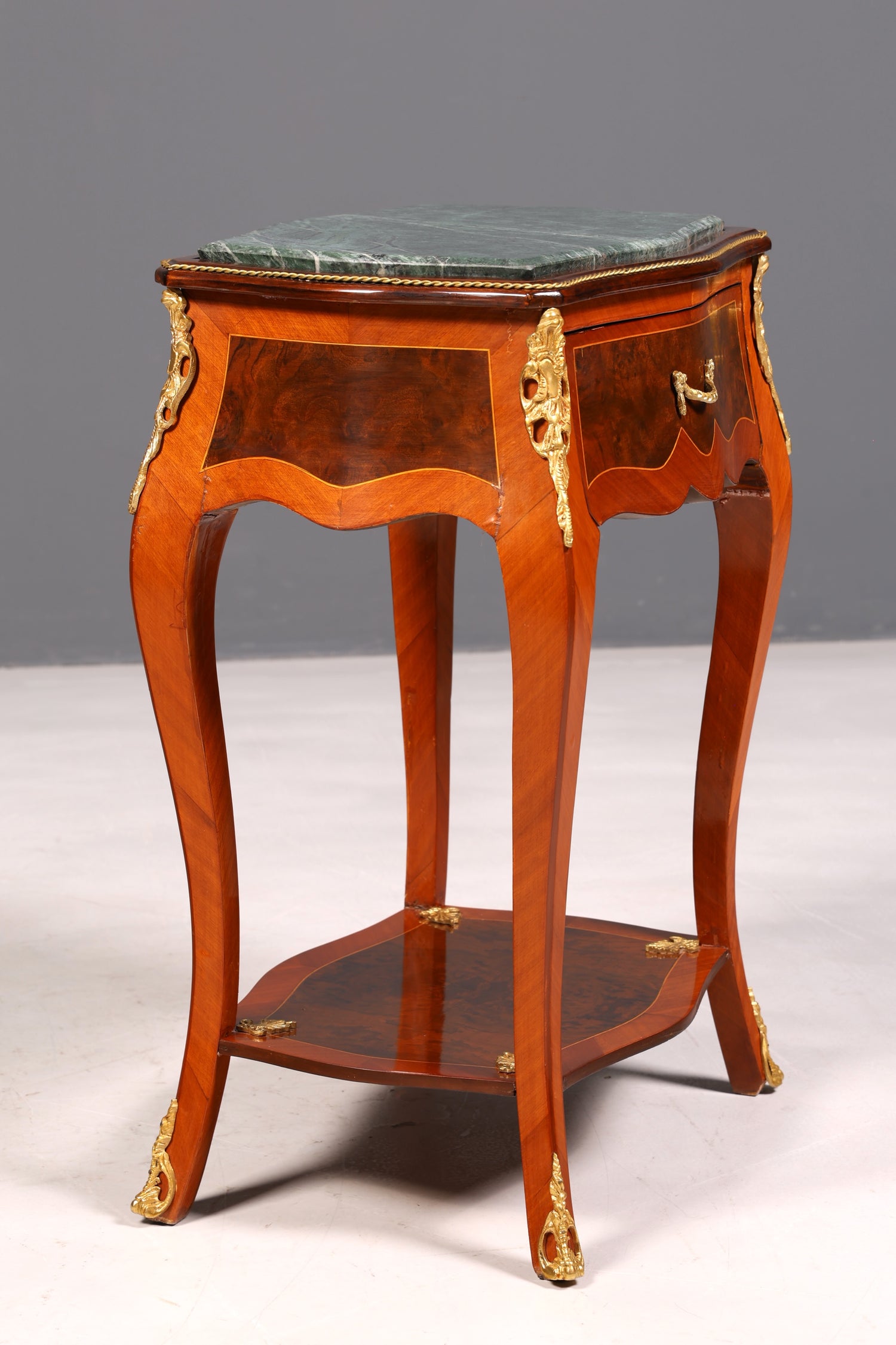 Dreamy Louis XV side table, Baroque style, marble console table, chest of drawers, telephone table