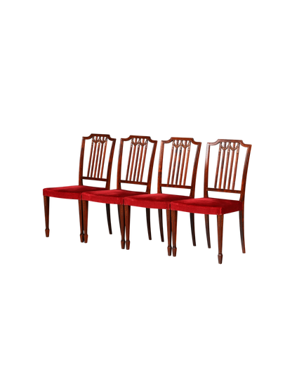 4x Stunning Gustavian-Style Chairs English Kitchen Chairs Dining Room Chair Set