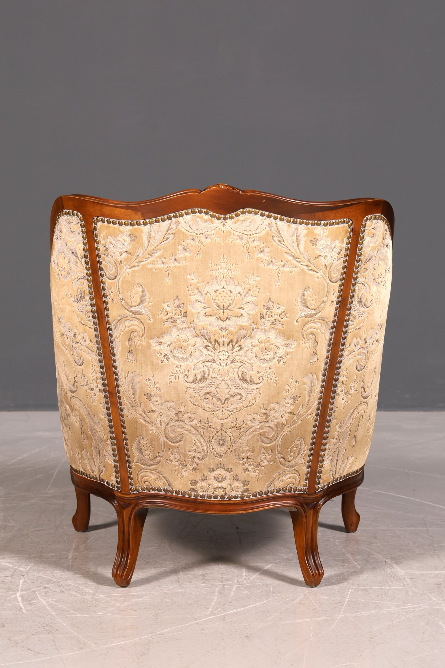 Wunderschöner Chippendale Armlehnsessel Barock Stil Sessel Armchair Samt Stoff Sessel 1 von 2