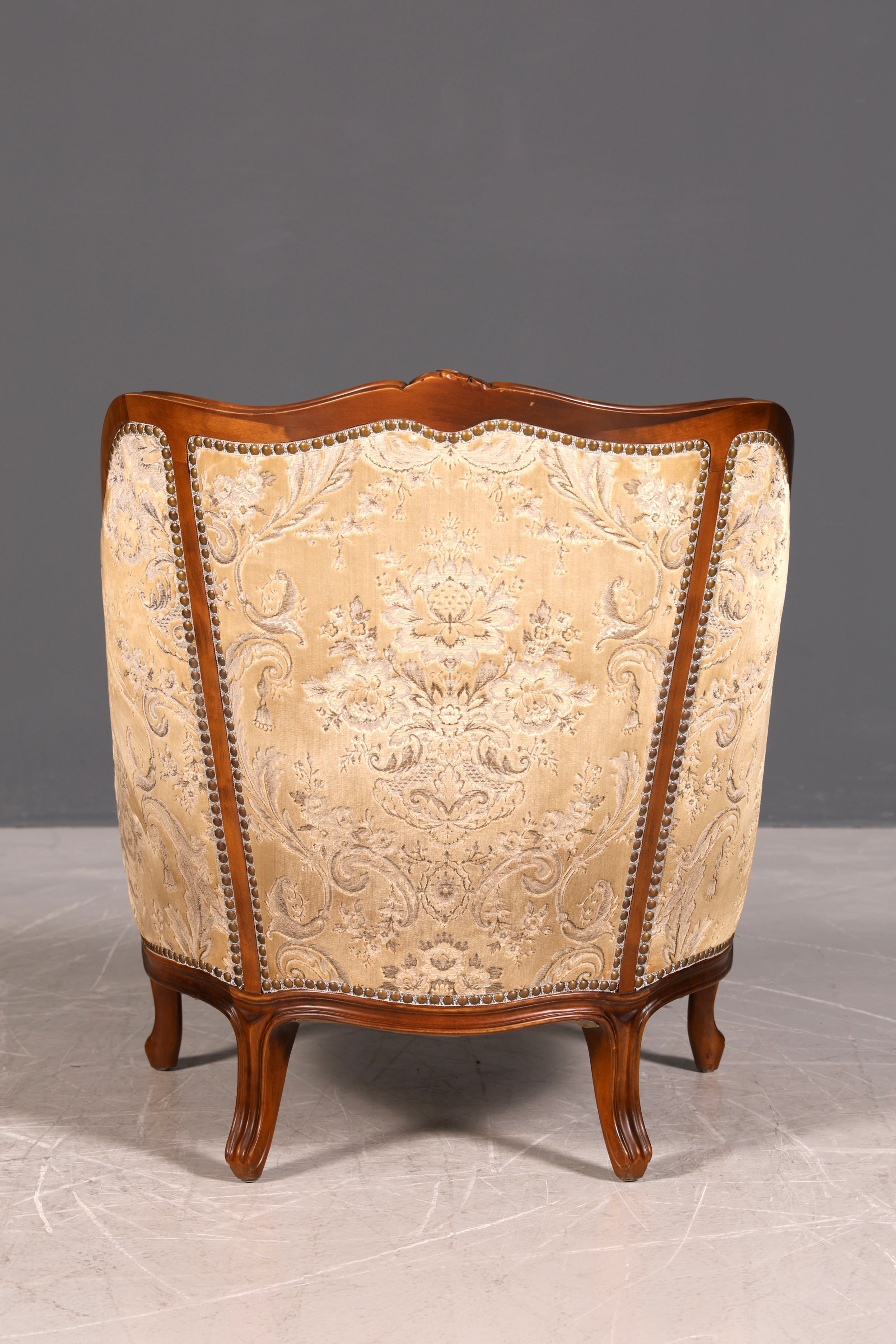 Wunderschöner Chippendale Armlehnsessel Barock Stil Sessel Armchair Samt Stoff Sessel 1 von 2