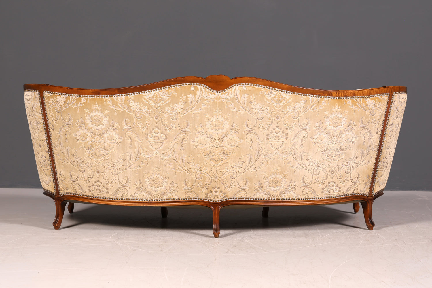 Wunderschönes Chippendale Sofa Barock Stil Couch Samt Stoff 3 Sitzer Canapé