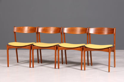 4x Original Erik Buch Stühle von Oddense Maskinsnedkeri A-S  Mid Century Danish Design Teak Holz Esszimmer Stühle Küchenstühle
