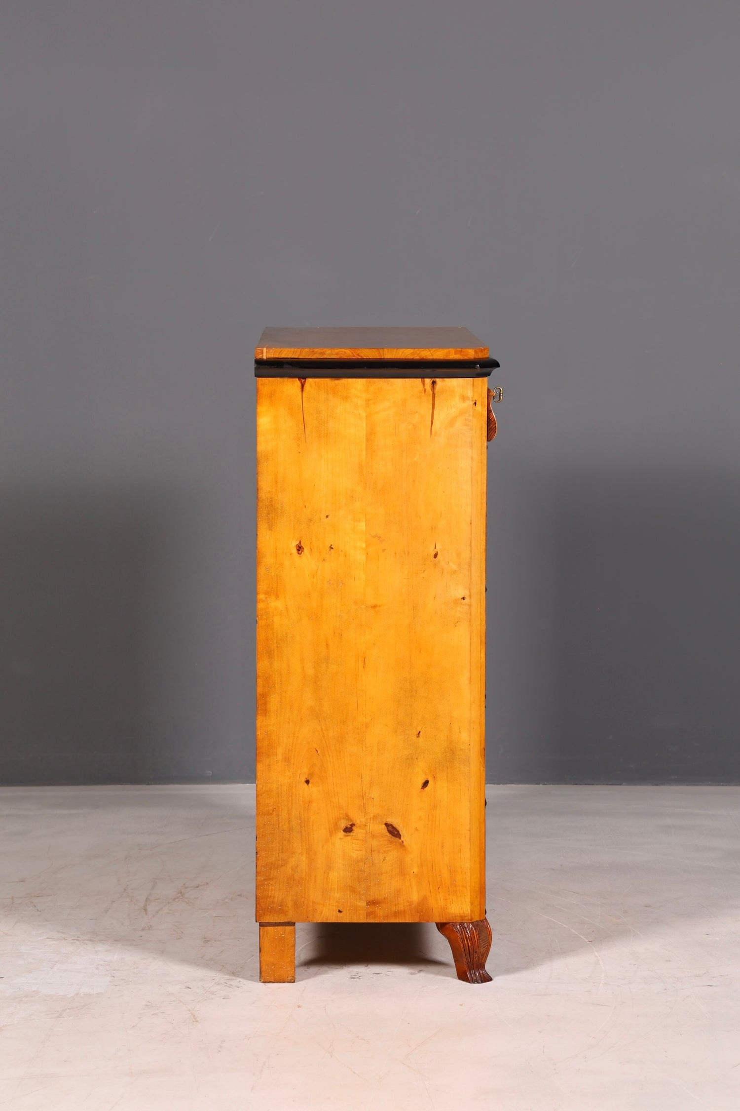 Wunderschöne Biedermeier Kommode Antik Vertiko Schubladenkommode Birke um 1850 Massivholz