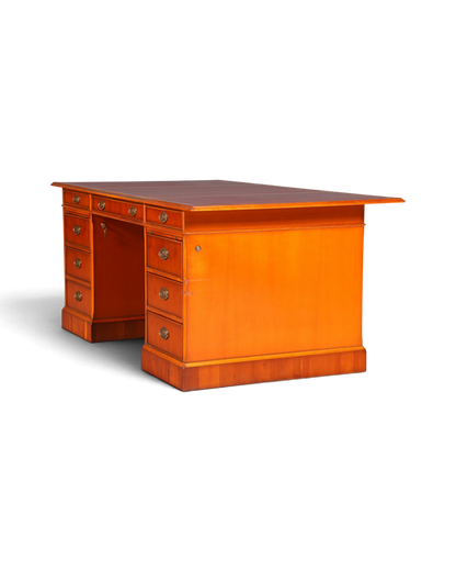 G721 Finish cm HELDENSE Wunderschöner Englischer Schreibtisch Englisch Eibe Desk Leder Auflage Antik Stil Bürotisch Office Desk (Kopie)