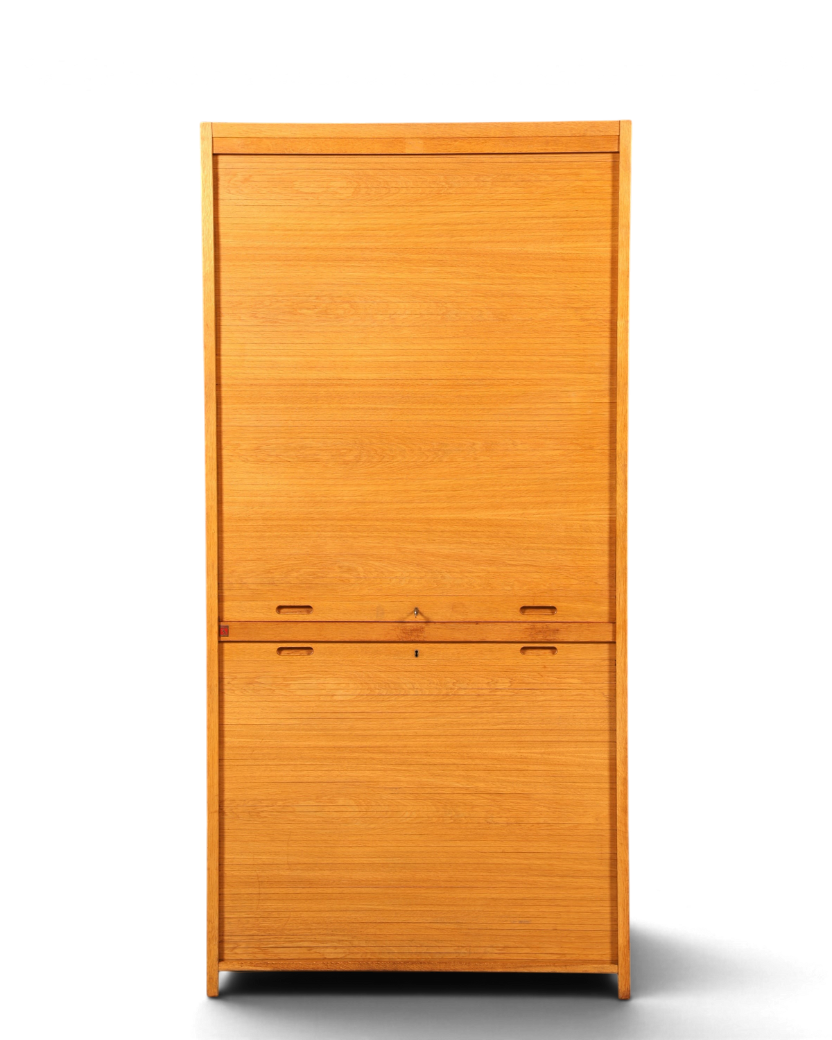 Schlichter Mid Century Rollladenschrank Bauhaus Vintage Apothekerschrank Art Deco Büro Aktenschrank