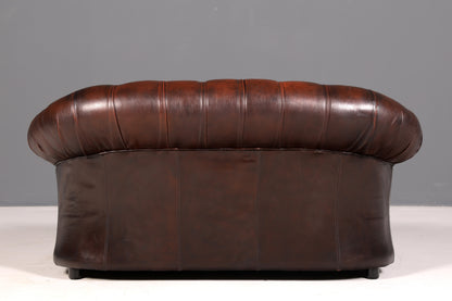 Wunderschöne Original Chesterfield Centurion 2-Sitzer Couch Englisch Echt Leder Sofa Ledersofa Vintage