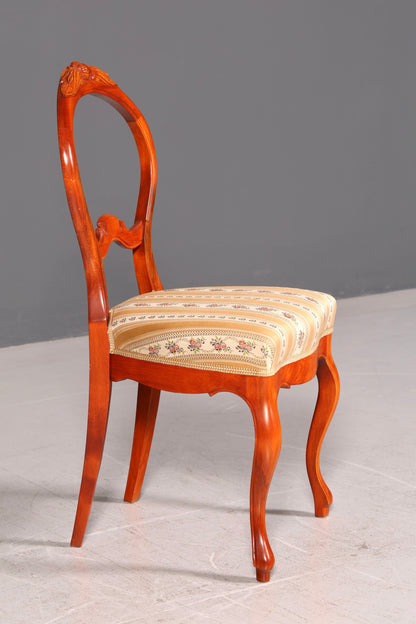 Traumhafter Louis Philippe Stuhl um 1880 Biedermeier Antik Sekretär Stuhl Echt Holz Polsterstuhl Esszimmerstuhl Vintage