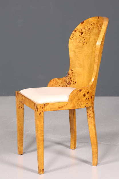 Stilvoller Art Deco Design Stuhl Biedermeier Stil Sekretär Stuhl Birke Esszimmer Stuhl 3 von 4