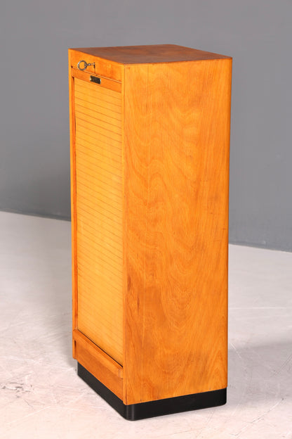 Wunderschöner Mid Century Rollladenschrank Bauhaus Aktenschrank Art Deco Büroschrank Apothekerschrank