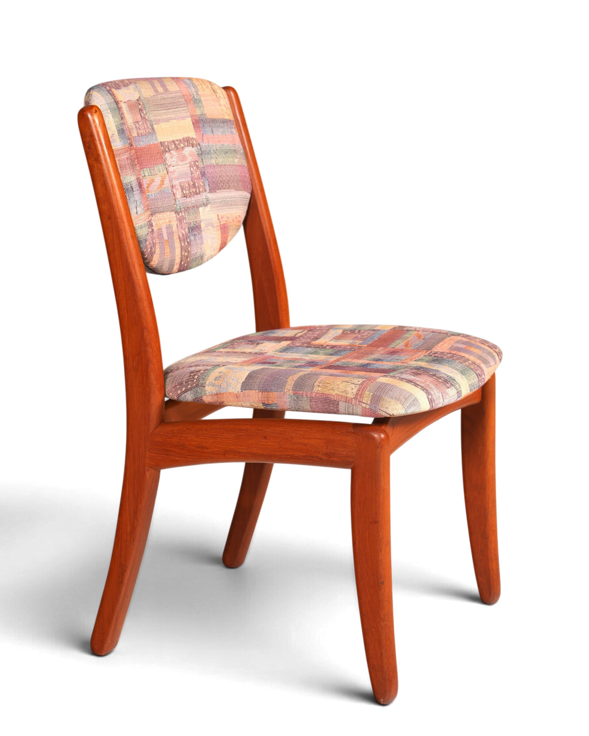 Schlichter Mid Century Stuhl Retro Esszimmer Stuhl Danish Design Küchenstuhl Teak Holz Sekretär Stuhl 1 von 2