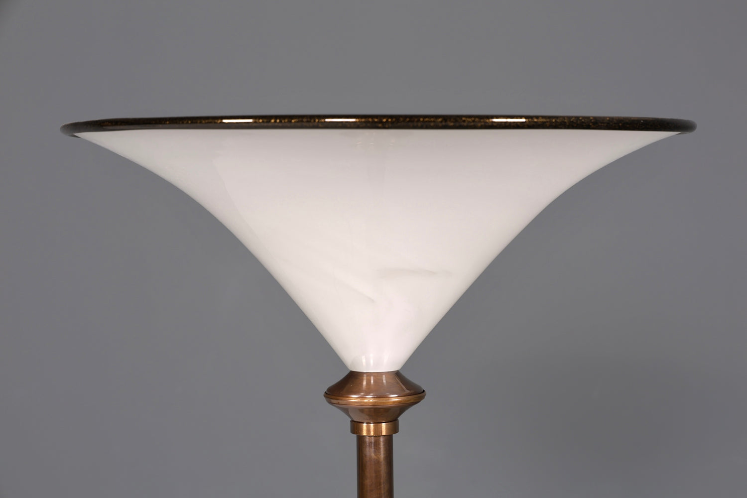 Beautiful Italian floor lamp by Barovier &amp;amp; Toso, Murano glass lampshade, uplighter, floor lamp, 1 of 2