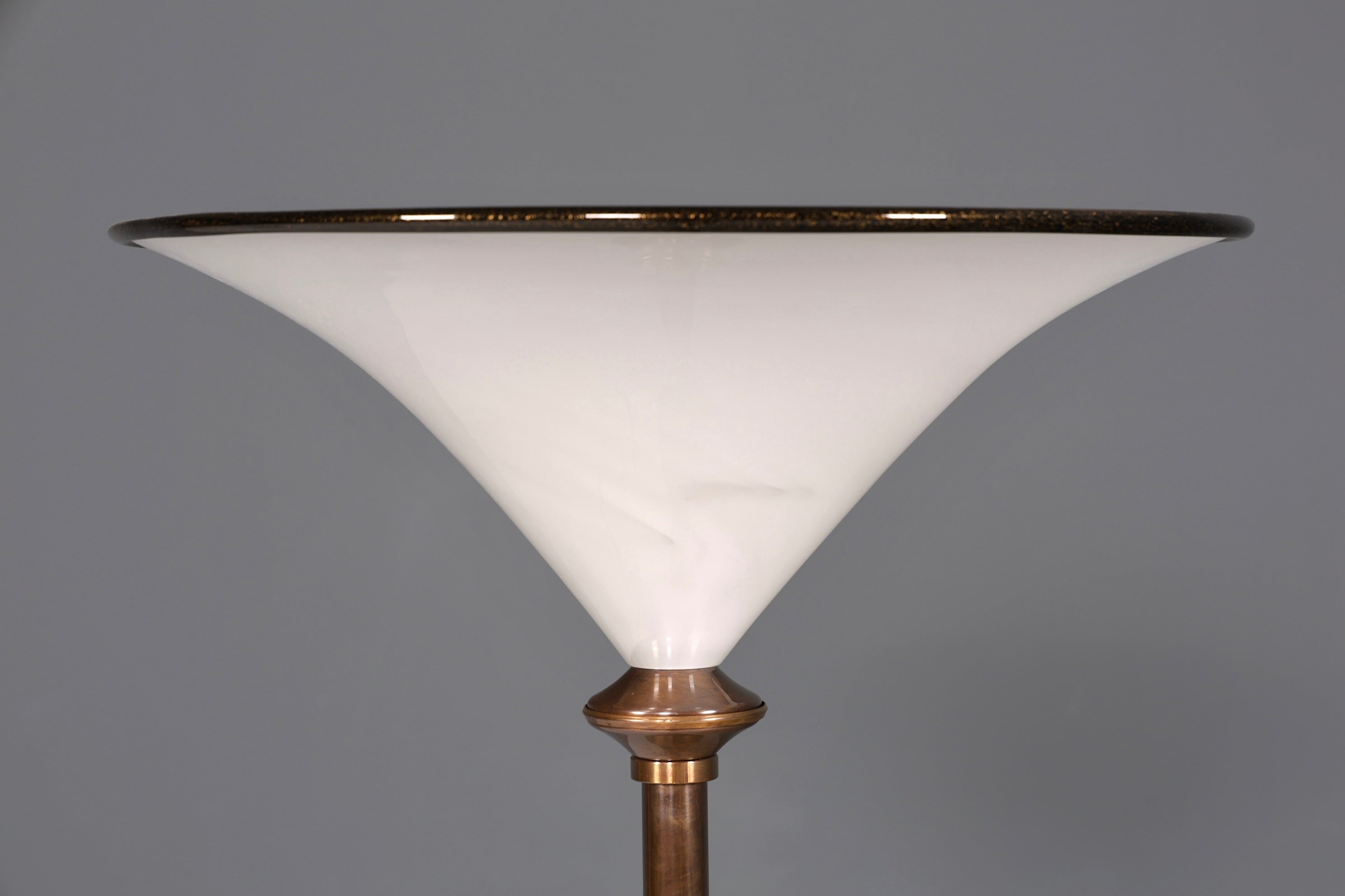 Beautiful Italian floor lamp by Barovier &amp;amp; Toso, Murano glass lampshade, uplighter, floor lamp, 1 of 2