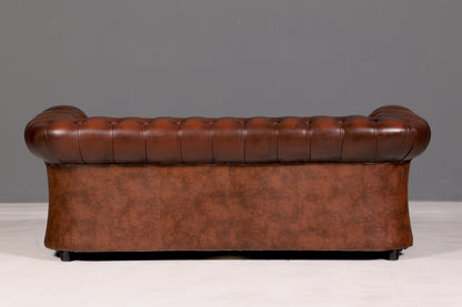 Wunderschönes Original Centurion Chesterfield Sofa 3-Sitzer echt Leder Couch Englisch Polstersofa Ledersofa