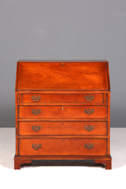 Wunderschöner Englischer Sekretär Schreibkommode echt Lederauflage Schreibtisch Kommode