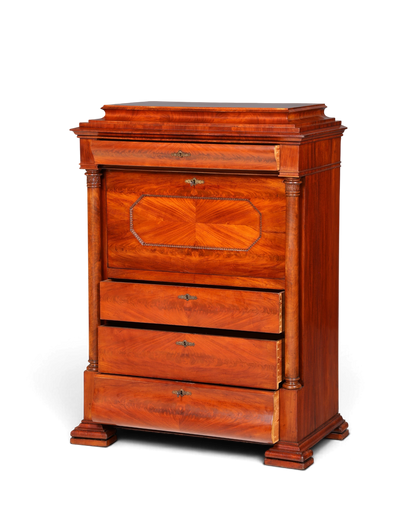 Hauptstadt Möblerei Biedermeier Sekretär aus massivem Echtholz im Louis-Philippe-Stil mit ausklappbarer Schreibfläche