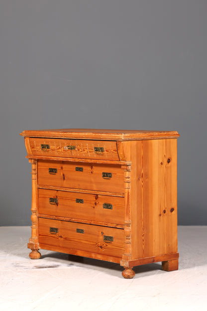 Wunderschöne Gründerzeit Kommode Weichholz Antik um 1880 Landhaus Stil Jugendstil Schubladen Kommode