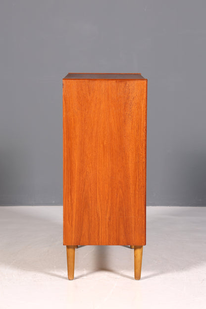 Wunderschöne Mid Century Kommode Vintage Teak Holz Vertiko Danish Design Schrank Schubladenkommode
