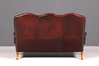 Edles Original Chesterfield Queen Anne Sofa 3er Sofa Englische Leder Couch Antik Designklassiker England UK