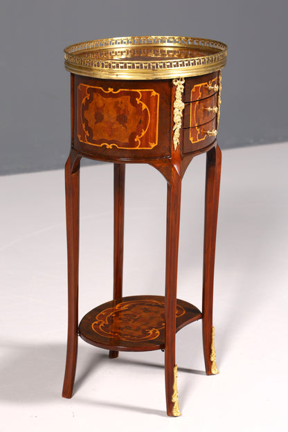 Stilvoller Barock Louis XV Stil Beistelltisch Ablagetisch massiv Kommode Antik Stil