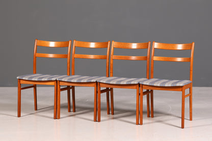 G403 Finish cm 4x Mid Century Teak Holz Stühle Made in Denmark Retro Stuhlset Danish Design Küchenstühle (Kopie)