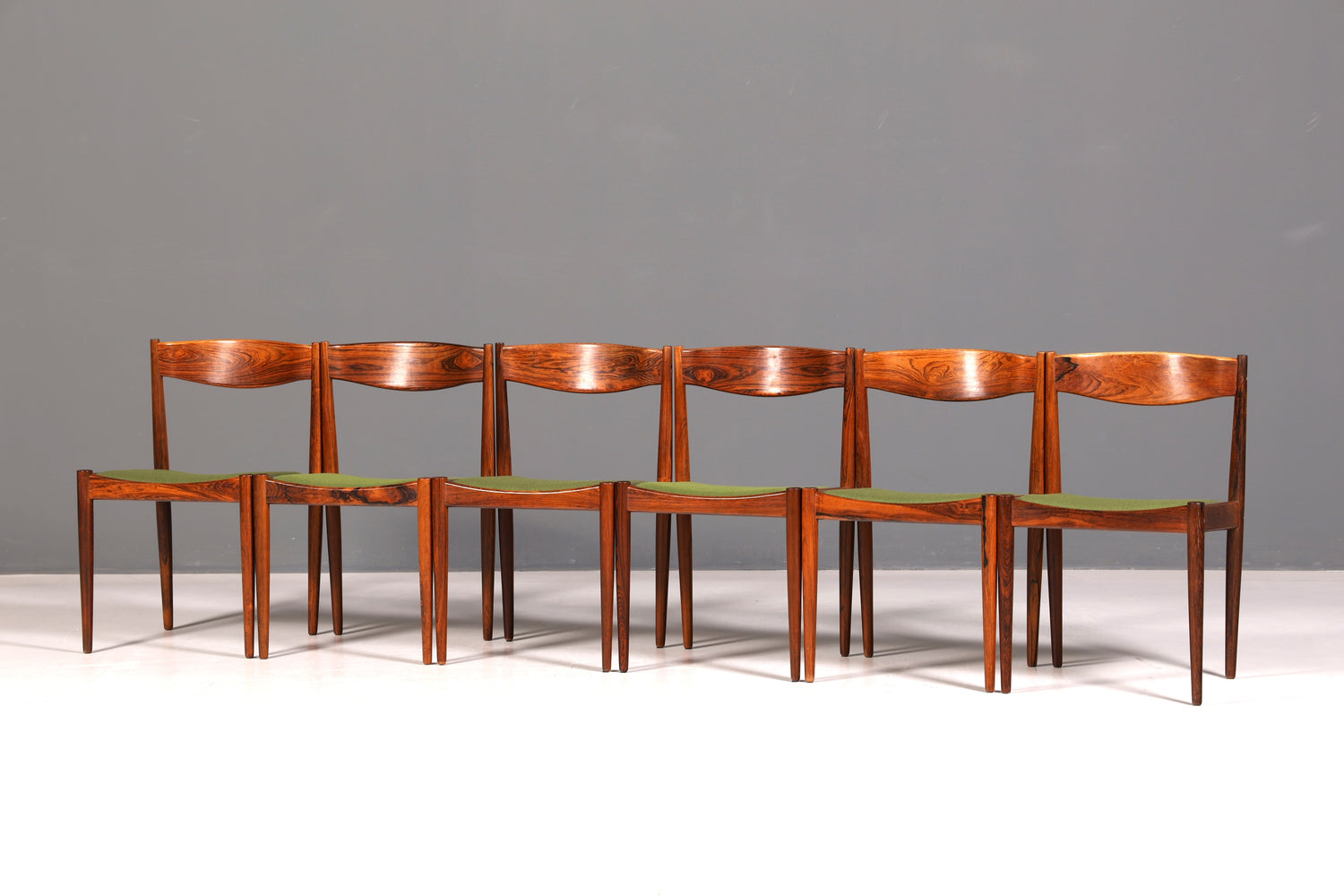 6x Mid Century Palisander Holz Stühle Henry W. Klein Bramin Made in Denmark Danish Design
