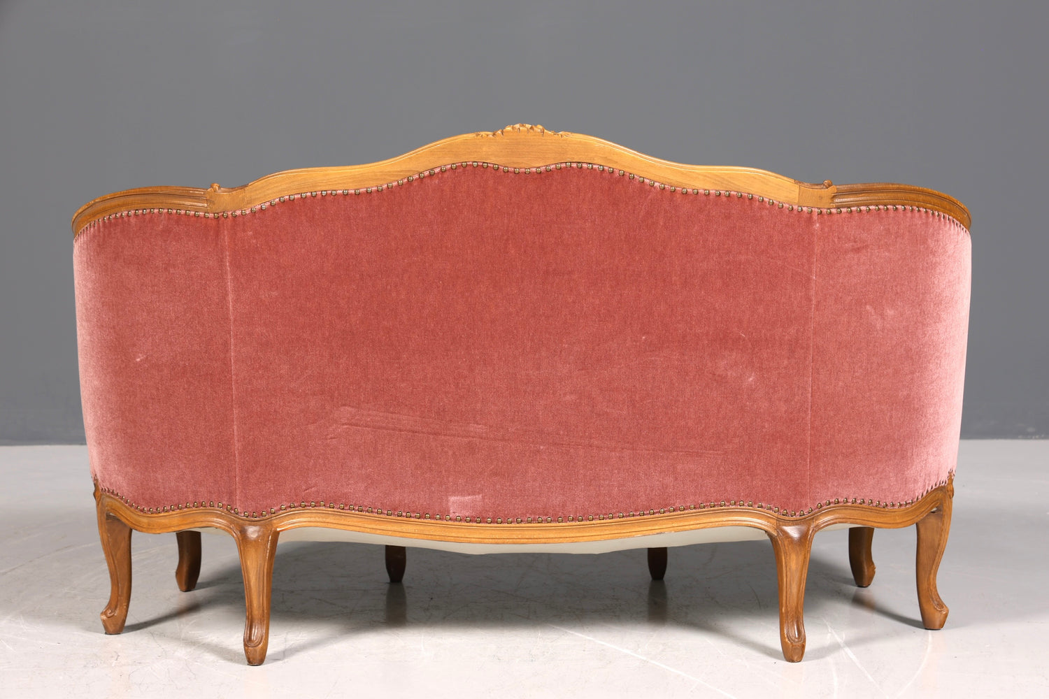 Wunderschönes Chippendale Sofa Barock Stil Couch Samt Stoff 2 Sitzer Canapé