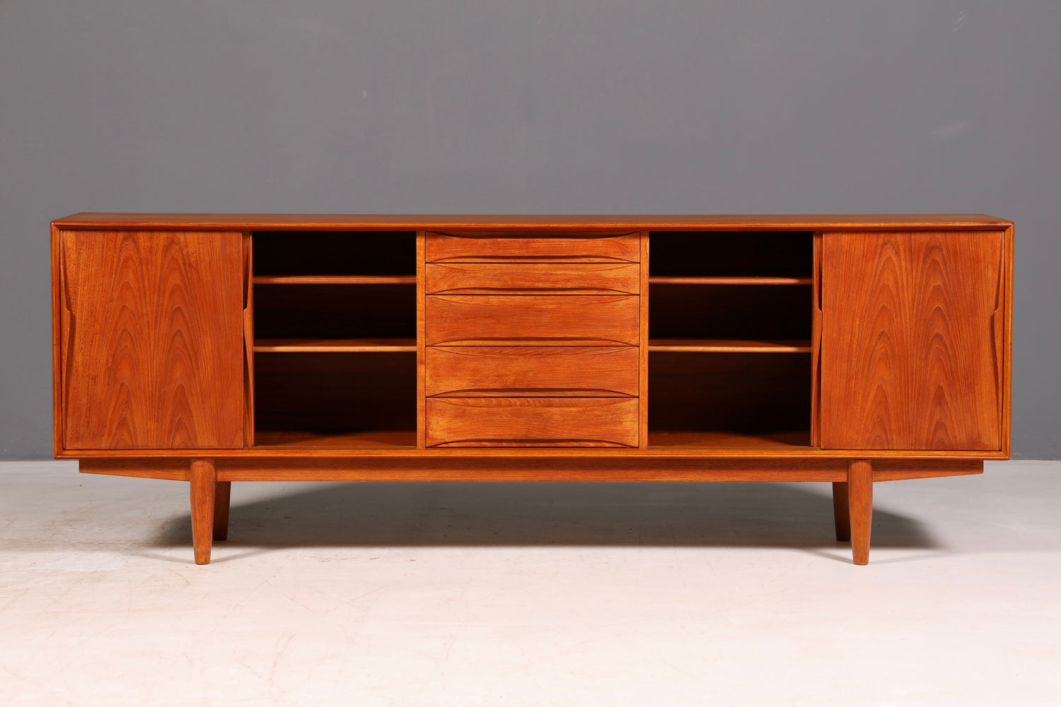 Beautiful Dyrlund mid-century teak sideboard, Danish design, vintage cabinet dresser