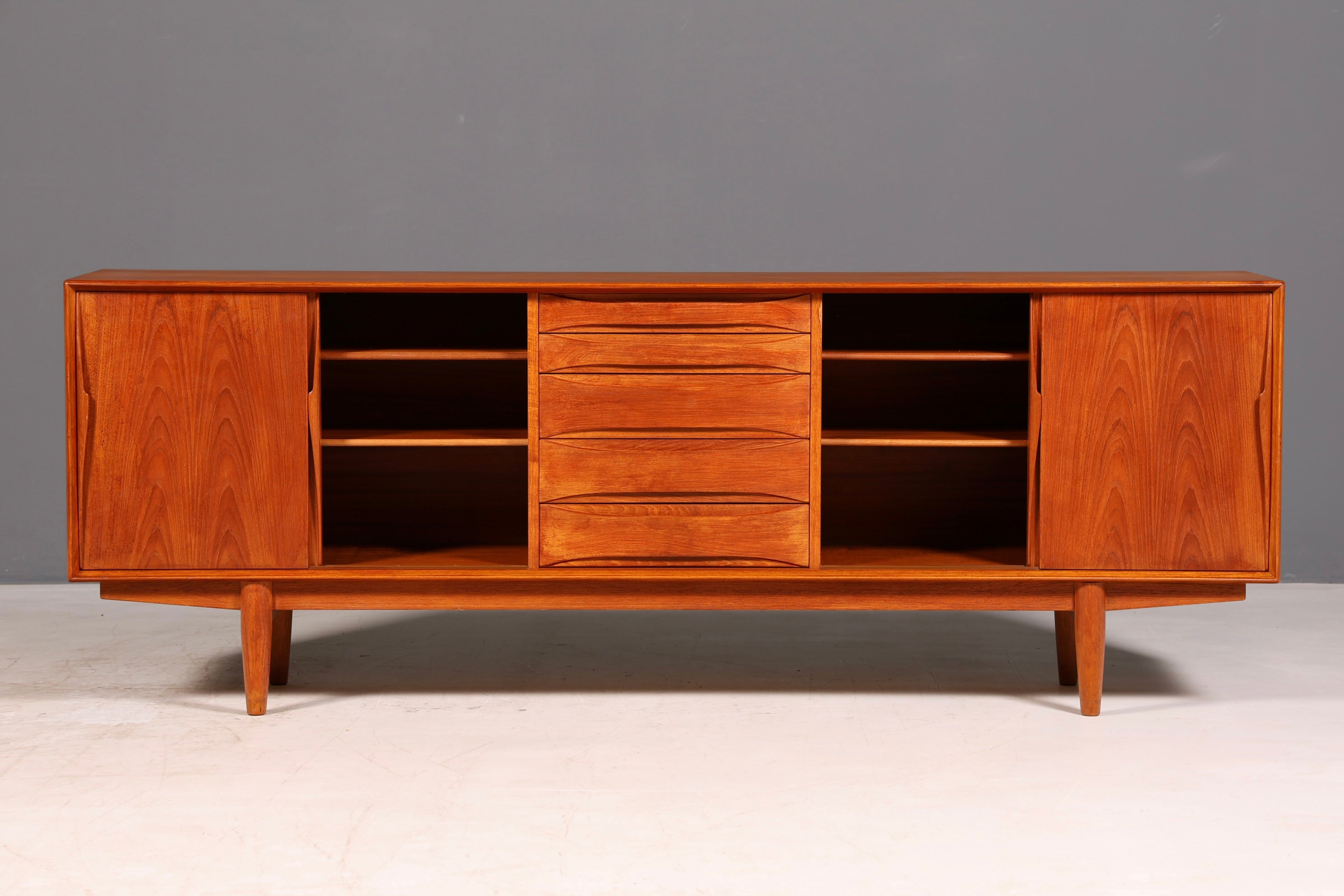 Beautiful Dyrlund mid-century teak sideboard, Danish design, vintage cabinet dresser