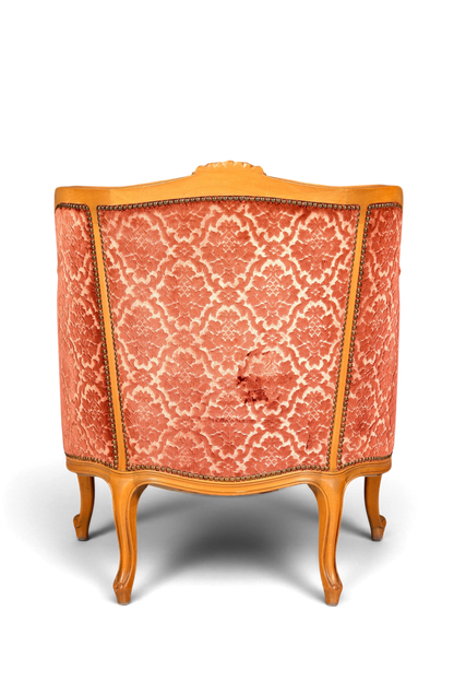 Edler Chippendale Armlehnsessel Barock Stil Sessel Samt Stoff Armchair Sessel 2 von 2