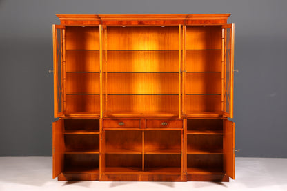 F947 Finish cm Wunderschöne Original Heldense Vitrine Englische Eibe Bücherschrank Buffet Antik Stil Glasvitrine