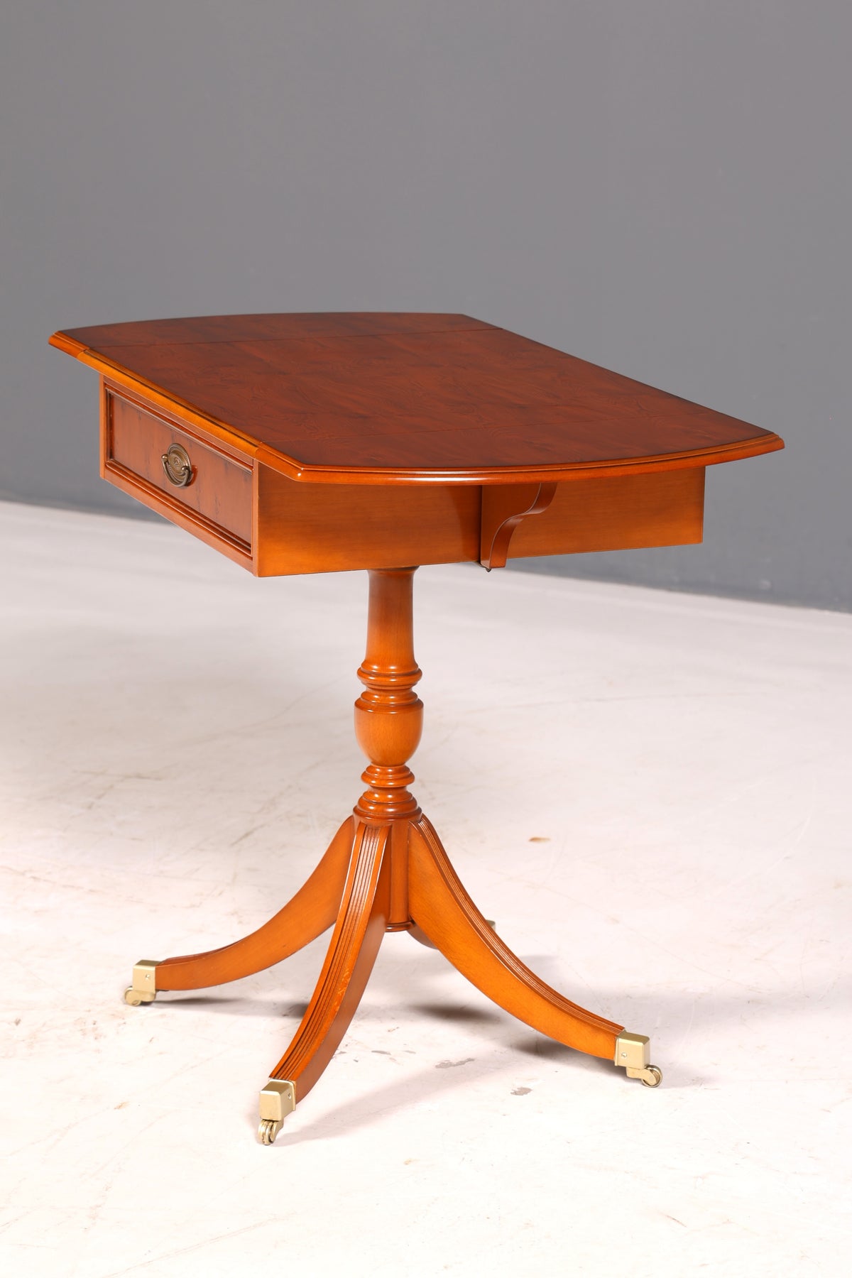 Wonderful original Heldense side table, yew wood, folding table, occasional table, chest, telephone table