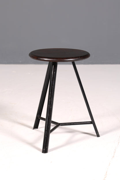 Wunderschöner Mid Century Hocker Bistro Hocker Vintage Industrial Stil Stuhl 60s