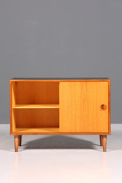 Traumhafter Mid Century Schrank Teak Holz Schiebetür Kommode Sideboard Flurschrank