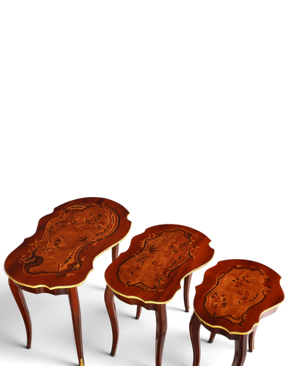 Traumhaftes Beistelltisch Set 3er Satz Barock Antik Barock Stil Tisch Set