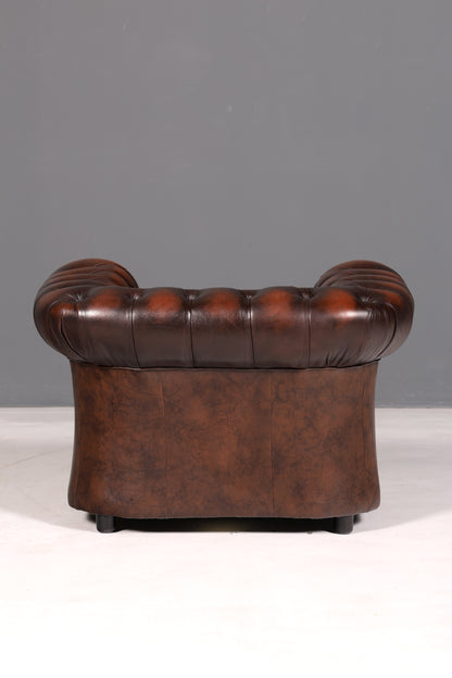 Edler Original Centurion Chesterfield Sessel Englischer Armlehnsessel Herrensessel Ledersessel England