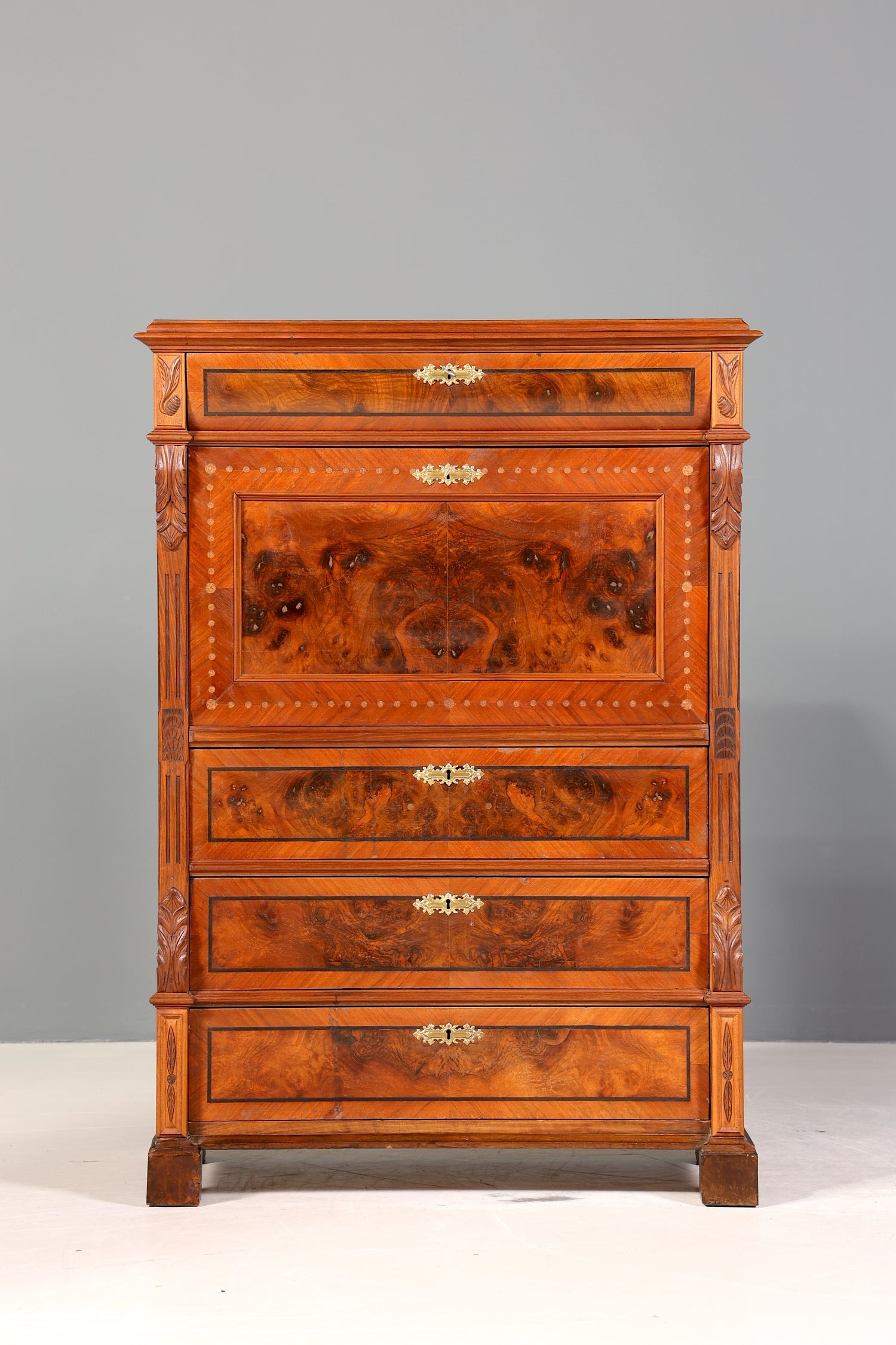 Wunderschöner Gründerzeit Sekretär Jugendstil Vertiko Antik Kommode um 1900