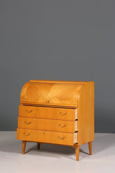 Stilvoller Mid Century Rollladen Sekretär Danish Design echt Holz Rollladen Kommode
