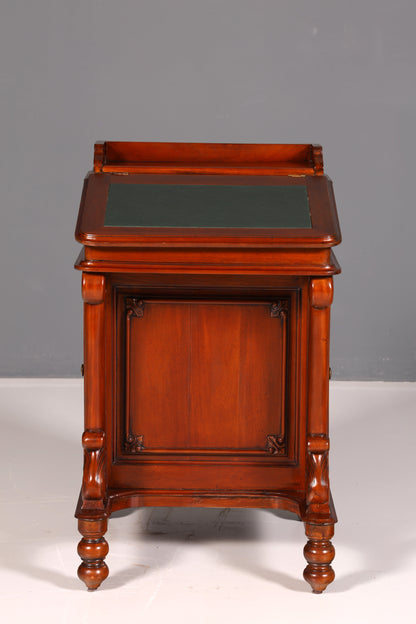 Wunderschöner Englischer Davenport Schreibtisch Desk Sekretär Lederauflage Kommode Antik Vintage