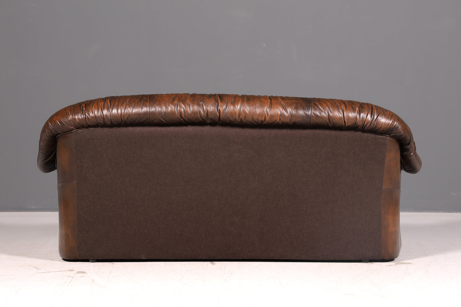 Wunderschönes Original Chesterfield Sofa 3-Sitzer Echt Leder Braun Couch Englisch Vintage