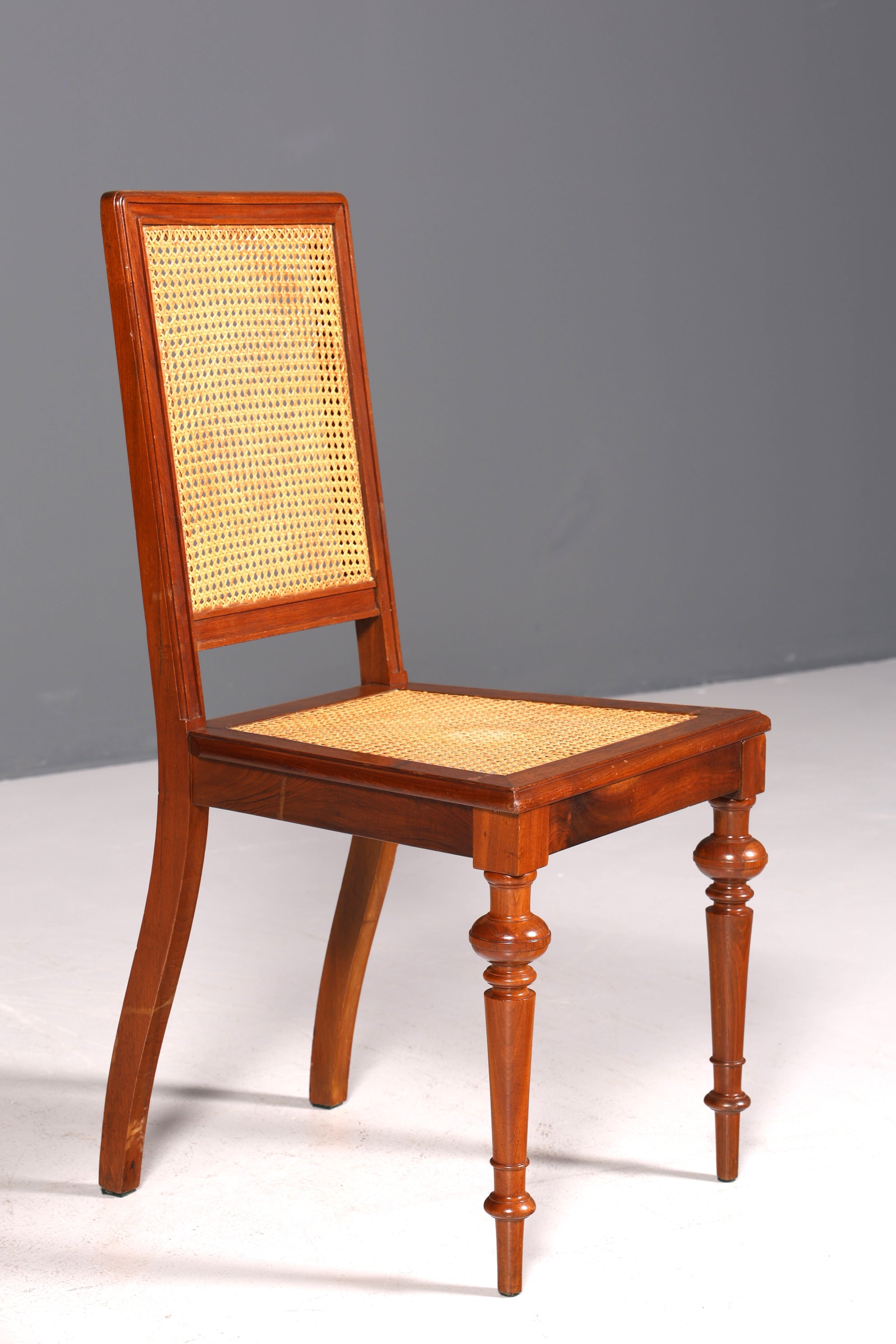 Stilvoller Gründerzeit Stuhl Antik Korbgeflecht Schreibtisch Stuhl Sekretär Stuhl Antik Küchenstuhl 2 von 2